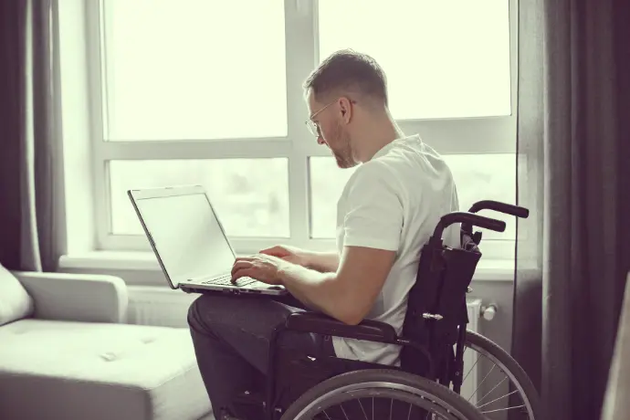 Man in wheelchair